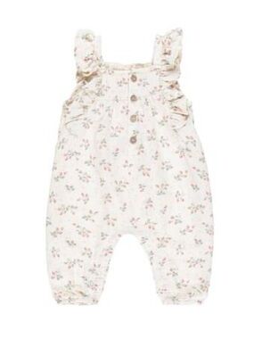Quincy Mae Nova Cream strawberries romper 12-18m
